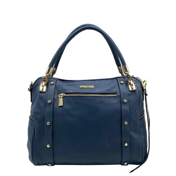 Rebecca Minkoff Blue Leather Cupid Satchel Bag - Picture 1 of 12